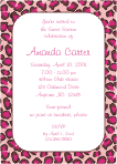 Leopard Spots, pink, Sweet 16 Birthday Invitation