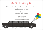 So many different choices of Limousine Birthday Invitations