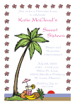 Hawaiian Luau Sweet 16 Invitation