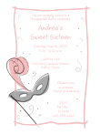 Masquerade Sweet 16 Invitation