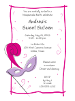 Masquerade Sweet 16 Invitation