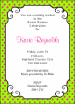 Scrollwork Polkadot Sweet 16 Birthday Invitation