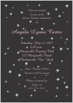 Silver Stars Sweet 16 Invitation