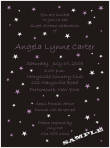 Stars Night, Purple Sweet Sixteen Invitation