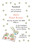 Sushi Party Sweet 16 Invitation
