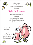 Tea Party Sweet Sixteen Invitation