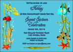 Under The Sea, Sweet 16 Birthday Invitation