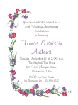 Floral Drape - Purple Anniversary Invitation