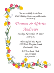 Floral Drape - Yellow Anniversary Invitation
