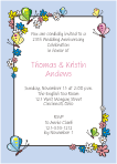 Flowers and Butterflies Anniversary Invitation