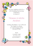Flowers and Butterflies Pink Border Invitation