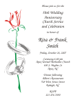 Rose with Ring 1 Silver Anniversary Invitation
