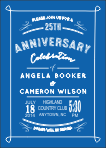 Rustic Fonts Anniversary Invitation