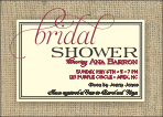 Burlap & Burgundy Bridal Shower Invitation