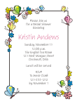Flower and Butterflies themed Invitations