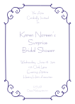 Scrollwork-Navy Bridal Shower Invitation