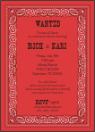 Red Bandana Wedding Invitation