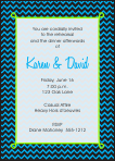 Border 10 with ZigZag Background Wedding Invitation