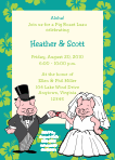 Pig Pickin Luau Bride and Groom Wedding Invitation