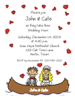 Bride and Groom in Canoe<br>Wedding Invitation