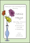 Gerbera Daisies in a Vase Wedding Invitation
