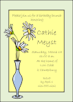 Shasta Daisies in Vase Wedding Invitation