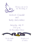 Dove with Ribbon Wedding Invitation