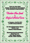 Garden Border Wedding Invitation