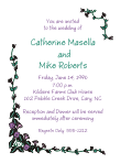 Purple Glories Wedding Invitation