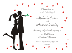 Kissing Couple Wedding Invitation