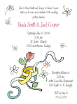 Rings with Ribbon Wedding Invitation
