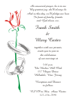 Rose Ring 1 Silver Wedding Invitation