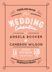 Rustic Font Wedding Invitation