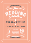 Rustic Font Wedding Invitation