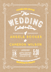 Rustic Font Wedding Invitation