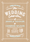 Rustic Font Wedding Invitation