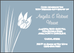 Simple Flowers Wedding Invitation