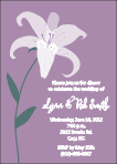Stargazer Single Lily Wedding Invitation