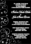 Swirls and Stars Wedding Invitation