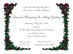 Rose Trellis Red Wedding Invitation