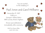 Wedding Teddies Wedding Invitation