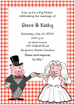 Bride and Groom Pigs Luau Rehearsal Dinner Invitation