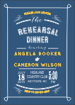 Rustic Fonts Rehearsal Dinner Invitation