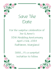 Fancy Corners - Morning Glories Save the Date Announcement