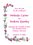 Floral Drape - Purple Save the Date Announcement