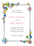 Flowers and Butterflies Save the Date Announcement