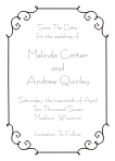 Scrollwork Save the Date Announcement