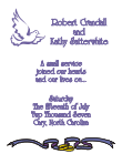 Dove with Ribbon Marriage Announcement