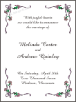 Fancy Corners 1 Color Marriage Announcement