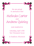 Fancy Corners 8c Marriage Announcement